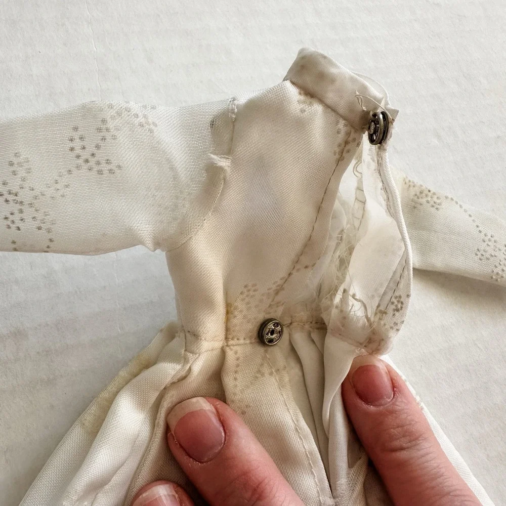 Vintage 1960's‎ Barbie Wedding Dress & Beaded Veil Outfit